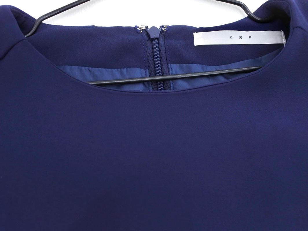 KBF ケービーエフ アーバンリサーチ シフォン Aライン ワンピース sizeONE/紺 ■◆ ☆ fec9 レディース_画像5