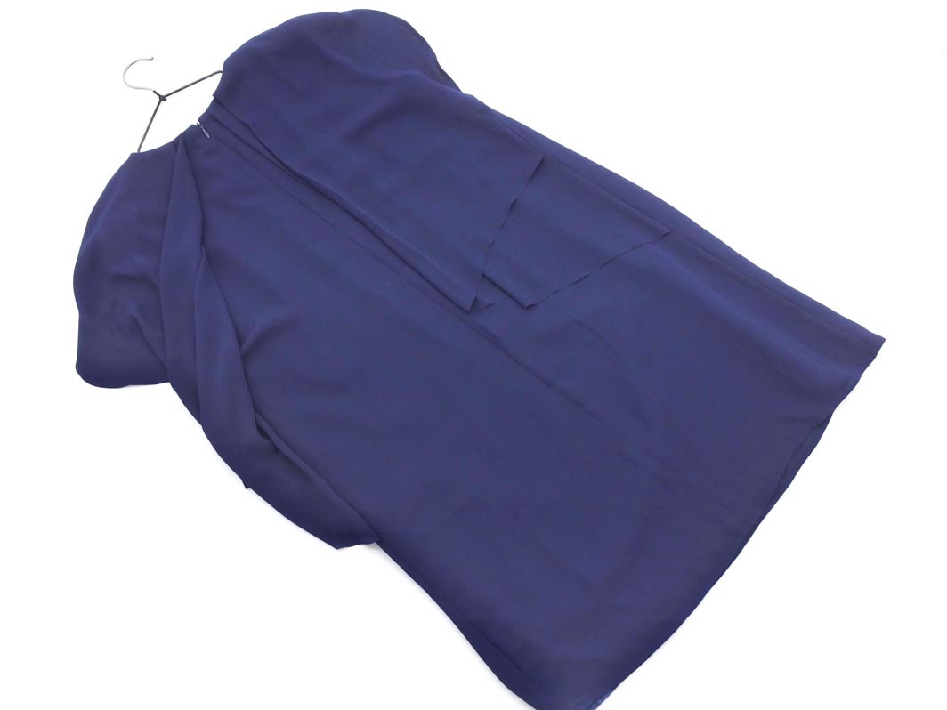 KBF ケービーエフ アーバンリサーチ シフォン Aライン ワンピース sizeONE/紺 ■◆ ☆ fec9 レディース_画像6