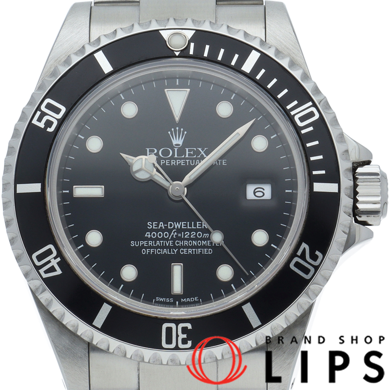 ロレックス シードゥエラー 16600(Y) 箱 保証書(shū) SS メンズ時(shí)計(jì) ブラック 仕上げ済 2002年 美品 中古