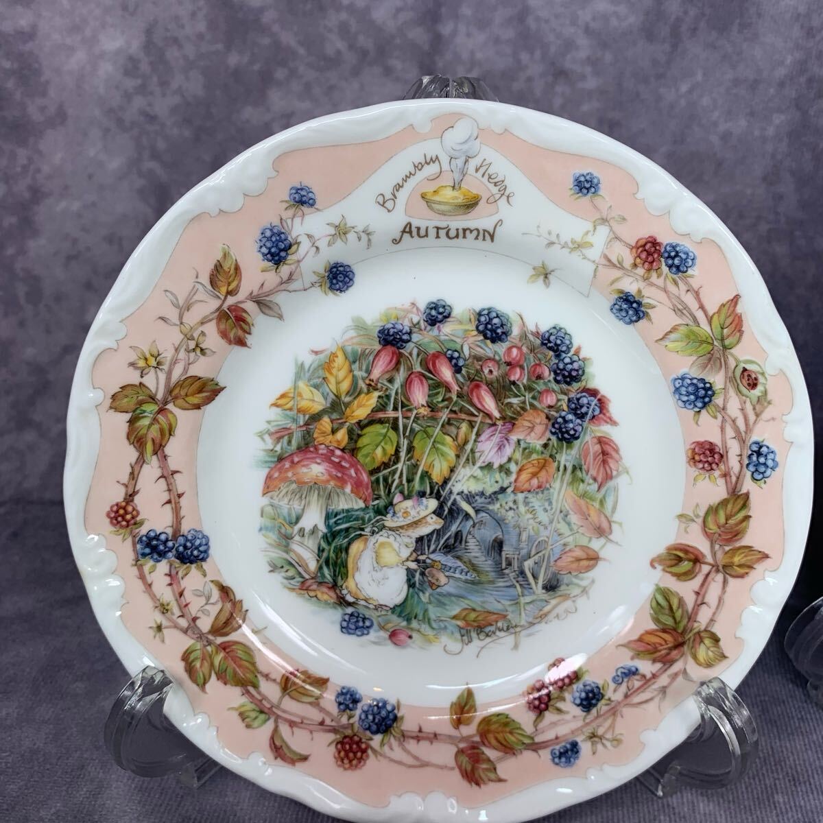 美品 ロイヤルドルトン Royal Doulton ブランブリーヘッジ プレート 四季 春夏秋冬 洋食器 セット 4枚 英國(guó) 絵本 
