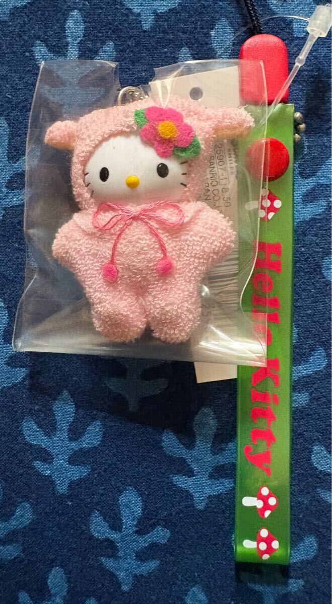 ハローキティ&ミミィ バイクマスコット 着物キティ根付け ストラップ まとめ売り HELLO KITTY かわいい キティちゃん ピンクの ひつじさん