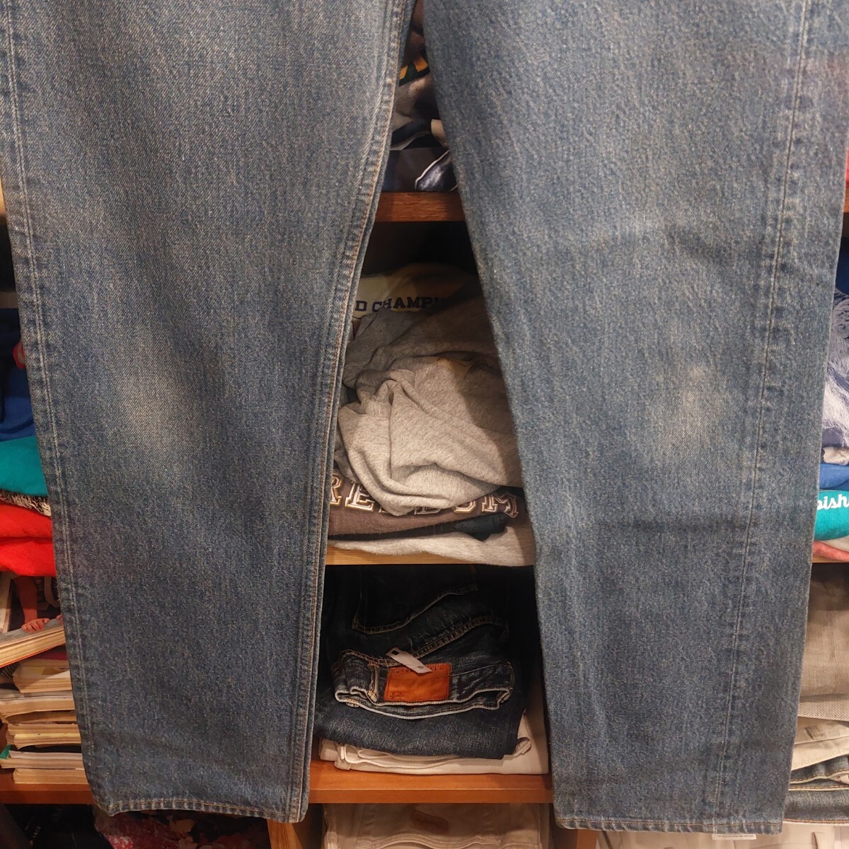 USA古着 80s 86年 USA製 Levis 501 デニムパンツ W33 濃紺 オールド リーバイス ヴィンテージ 脇割り ハチマル ケアタグ07E1601_画像5