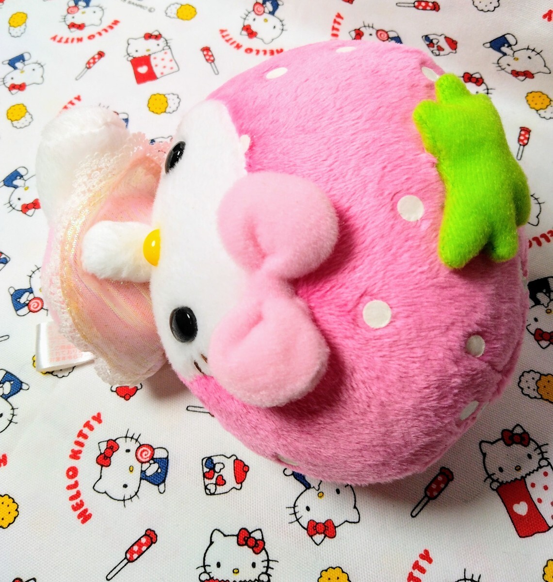 【人気急上昇】 いちご 2007年物 サンリオ キティちゃん 非売品 ピンク 着ぐるみ ぬいぐるみ・マスコット