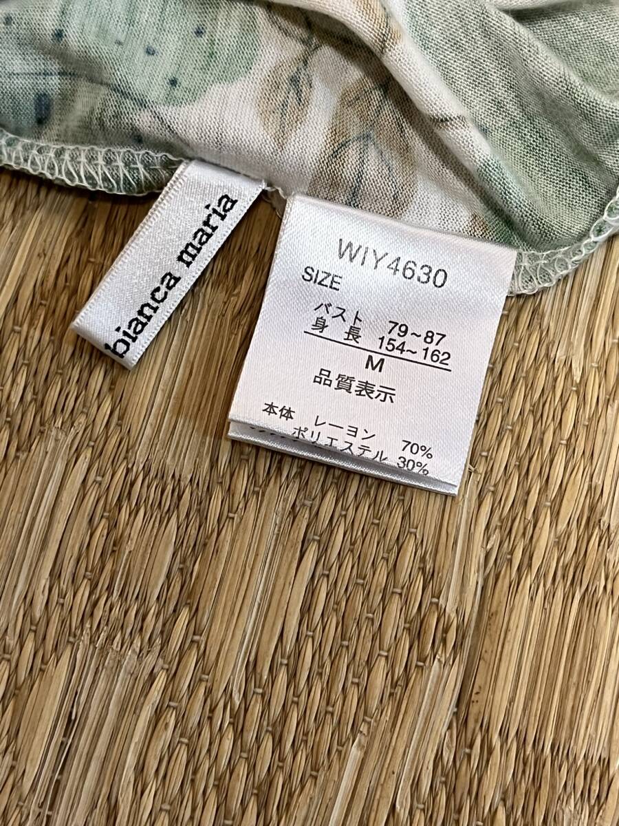 bianca maria ビアンカマリア 半袖Tシャツ サイズM 青りんご柄_画像5