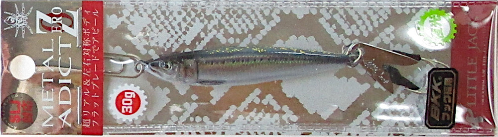  little Jack metal Addict модель Zero -30g/#08 BACK GOLD LAME SARDINE GLOW BELLY Chivas * синий предмет shore jigging 