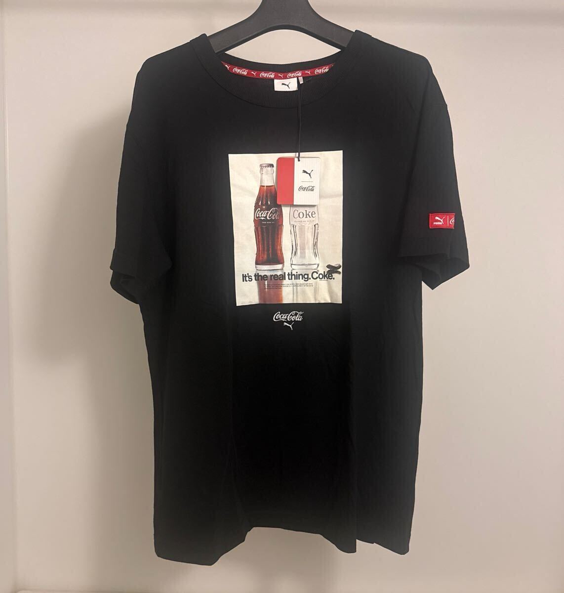 PUMA Coca-Cola プーマ コカコーラ コラボ 半袖 Tシャツ Tee Sサイズ ブラック 黒 Black ボトル ビン 瓶 刺繍 プリント