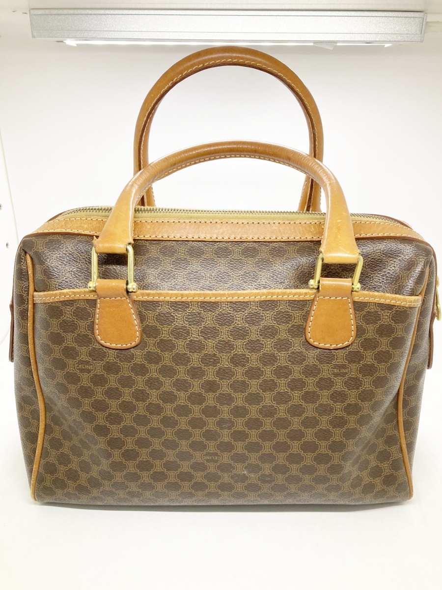 ◆◆【CELINE】 セリーヌ マカダム柄 ミニボストン ハンドバッグ 旅行バッグ メンズ レディース oi ◆◆