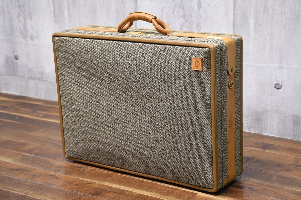 EEK23 ハートマン Hartmann TWEED BELTING ラゲッジ ツイード×ベルティングレザー ヴィンテージ トラベルバッグ トランク 旅行カバン 鞄_画像1