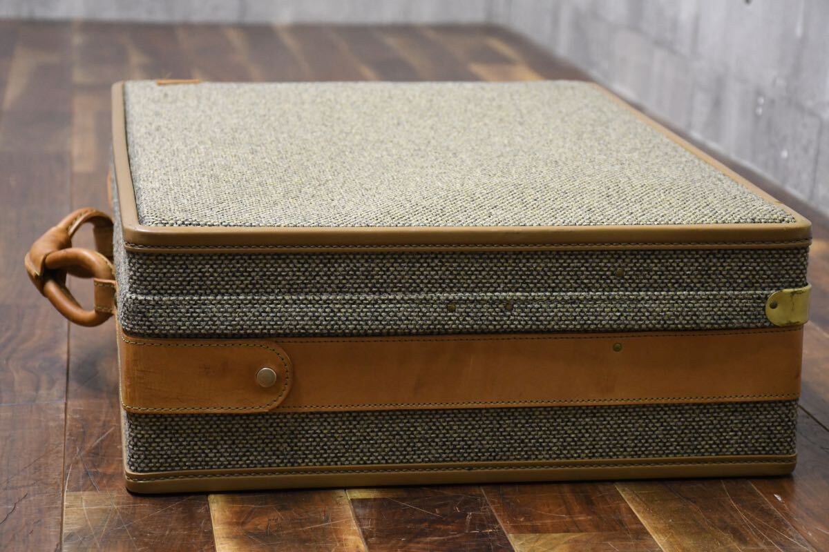 EEK23 ハートマン Hartmann TWEED BELTING ラゲッジ ツイード×ベルティングレザー ヴィンテージ トラベルバッグ トランク 旅行カバン 鞄_画像2