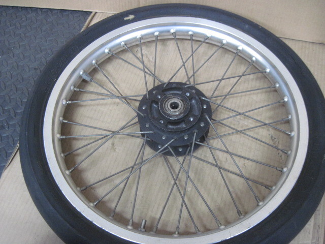 ヤマハTZ125 [3V3/5F6]鉄フレームレーサー用 フロントJ18x1,60&リヤJ18x1,85 前后スポークホイール　ミニカフェレーサーカスタム等に
