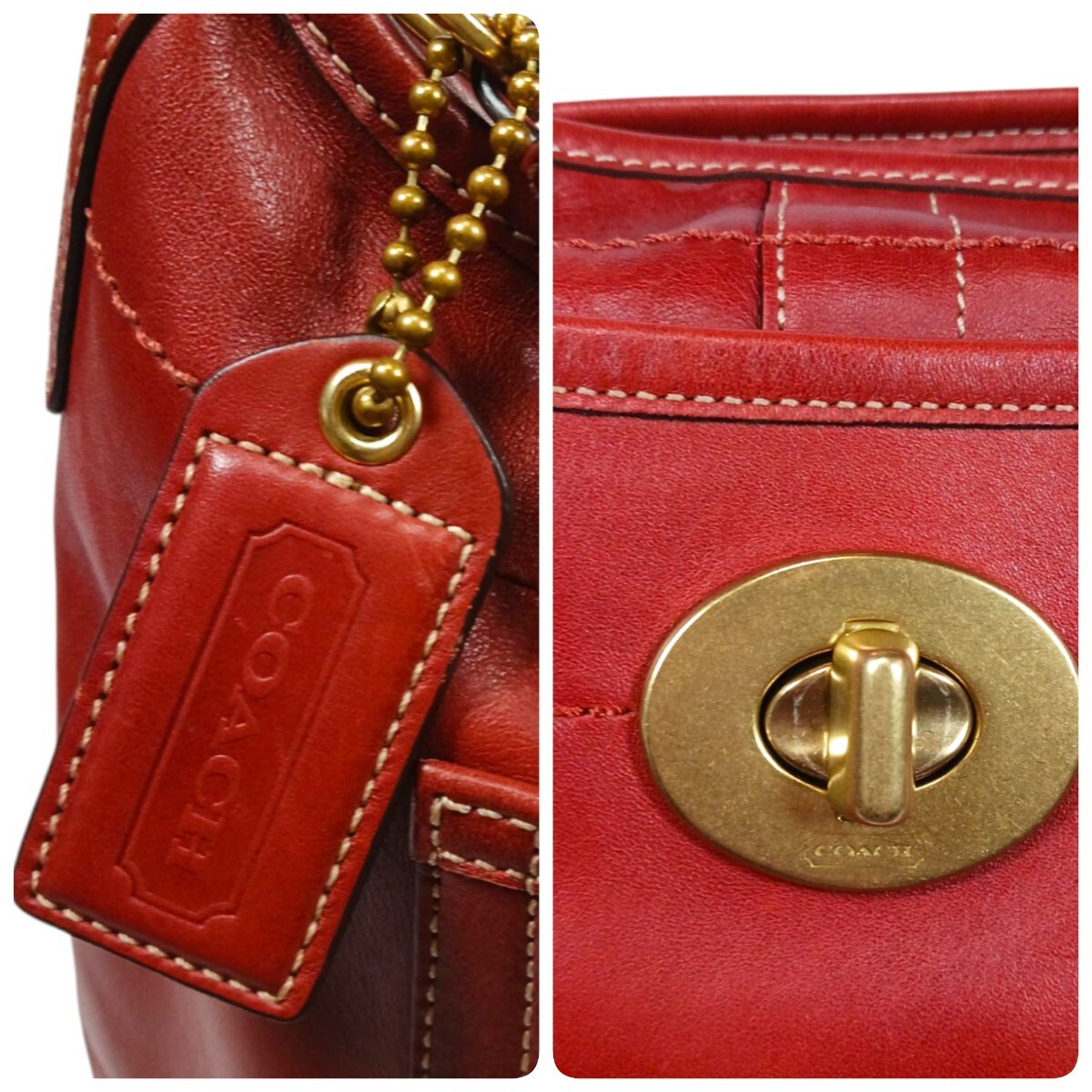 美品COACH オールドコーチ ワンショルダー ターンロック 10741