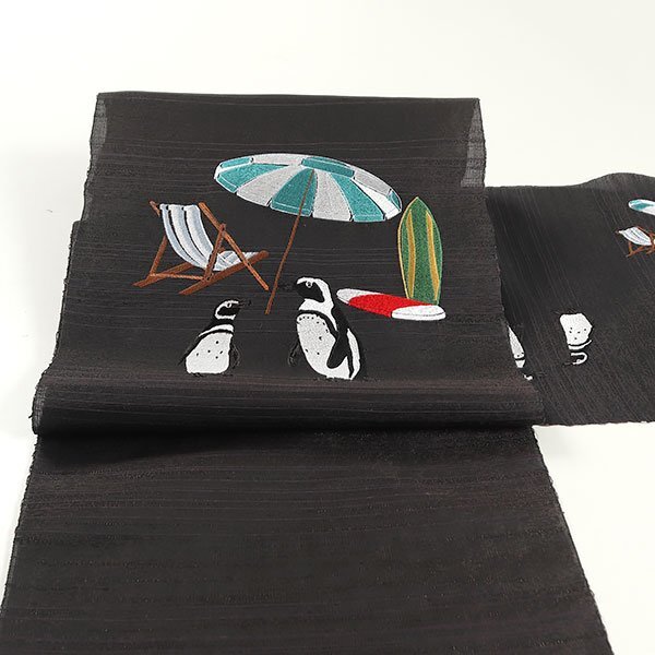 【和游館】ONK1016　仕立付！西陣『大光』謹制刺繍入り九寸名古屋帯　スリーシーズン