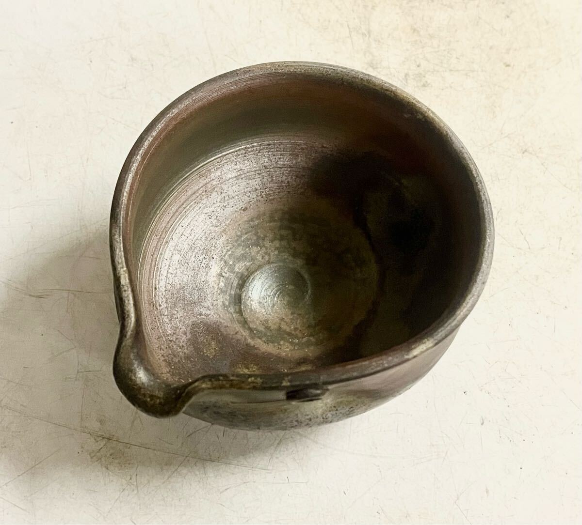 うぶだし品 柴岡秀泉 造 備前焼煎茶器(宝瓶、湯冷まし、煎茶碗5