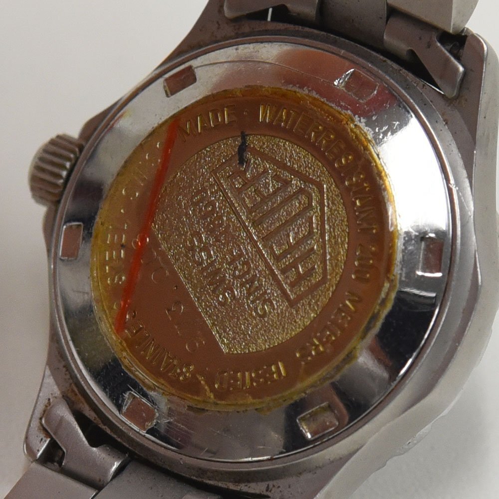 1円 可動(dòng)品 腕時(shí)計(jì) ホイヤー HEUER 973.013 クォーツ レディース ブラック 同梱不可