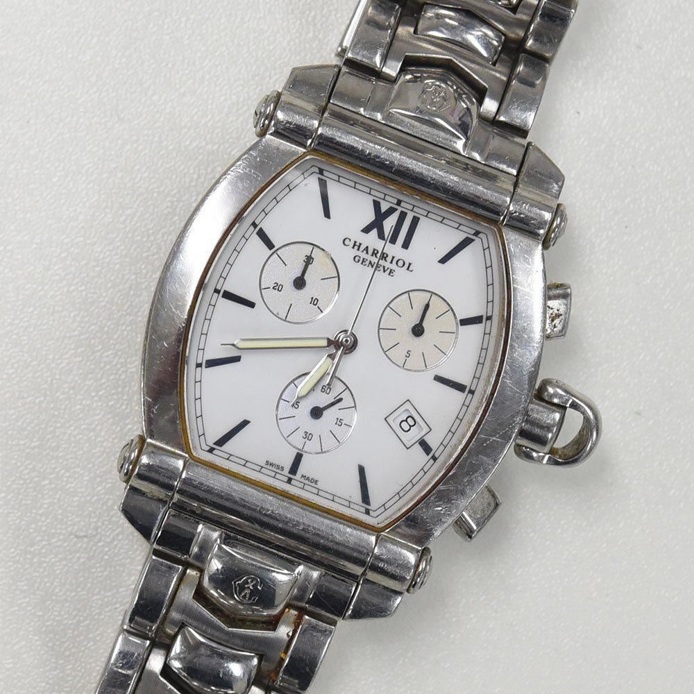 1円 可動品 腕時計 シャリオール CHARRIOL コロンブス 060T クォーツ メンズ 同梱不可