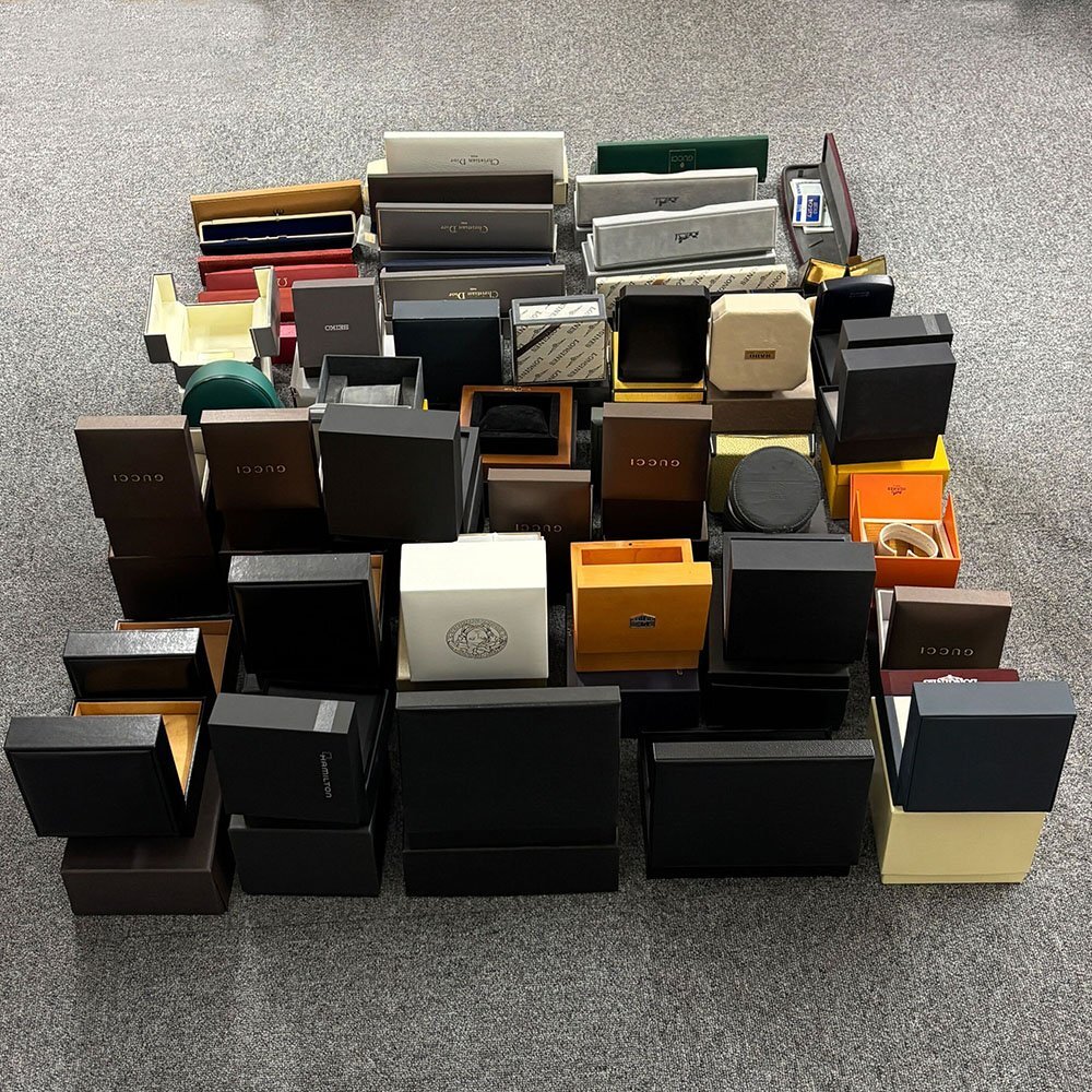 1円 現状品 51点 グッチ ハミルトン ヴェルサーチ 等 他 時計用 箱 空き箱 BOX ケース まとめて 大量 中古_画像9