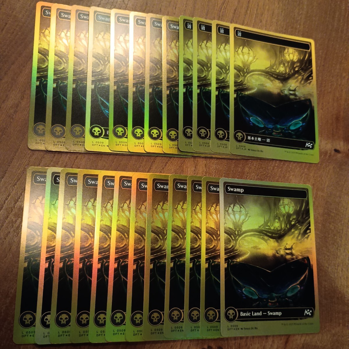 基本土地　沼　24枚　foil ファーストプレイス_画像1