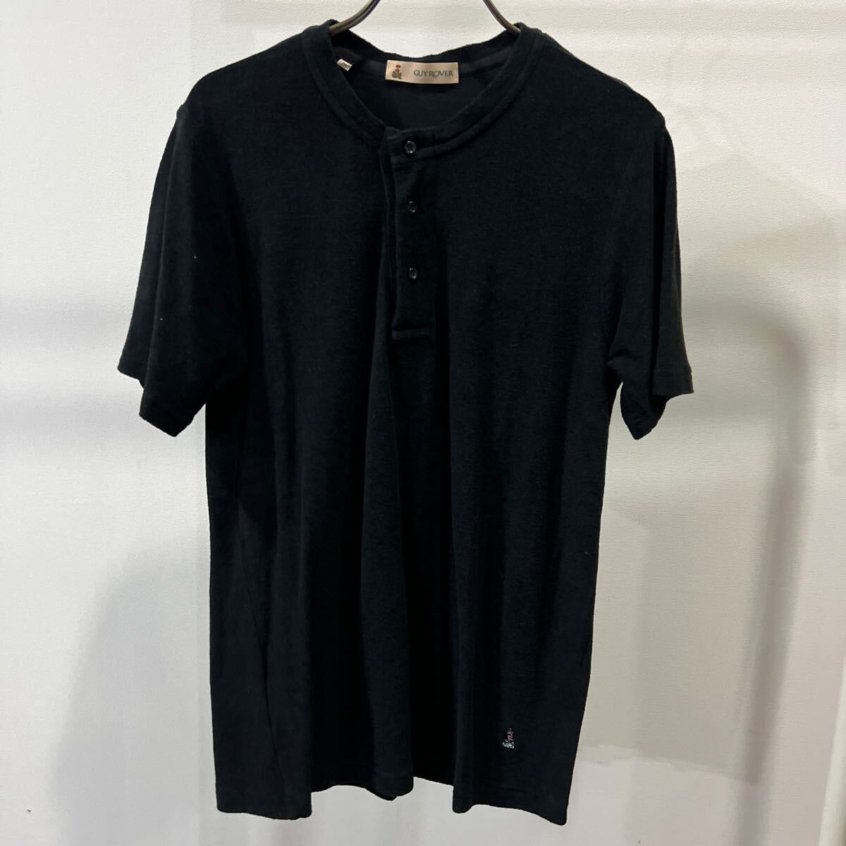 GUY ROVER ヘンリーネック Tシャツ 半袖 ブラック 黒 M ビームス　パイル