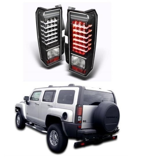 【即納/激レア/ブラック】 06-09y ハマーH3 LED テール ライト ランプ サイド バック リア 黒 カスタム V2 H3 マーカー チューブ マッド