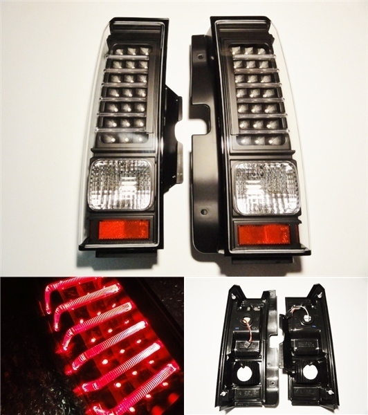 【即納/激レア/ブラック】 06-09y ハマーH3 LED テール ライト ランプ サイド バック リア 黒 カスタム V2 H3 マーカー チューブ マッド