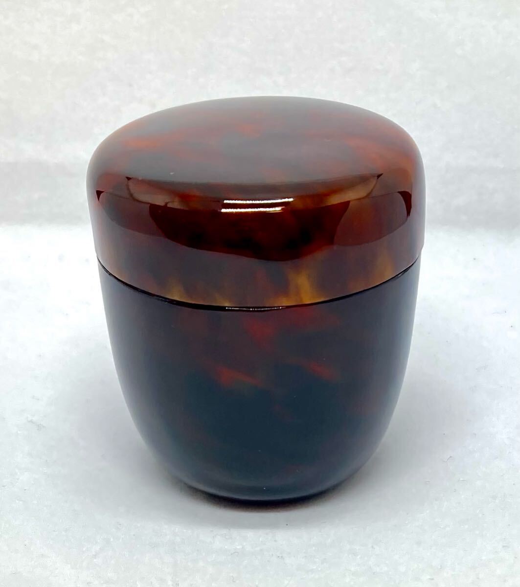本鼈甲　棗なつめ　 箱付 　茶道具　べっ甲　 茶筒　茶器　定価65万円 Yahoo!オークション - 本べっ甲 棗 箱付 茶道具 べっ甲 鼈甲