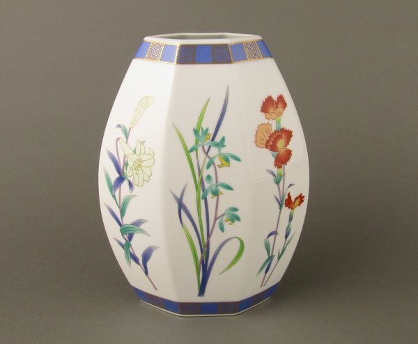 M180】 香蘭社 花瓶 六角 昭和中期(香蘭社)｜売買された
