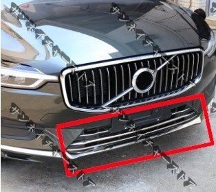 ボルボ XC60 フロント バンパー グリル カバー フロントグリル トリム ラジエータグリル ガード パーツ 3P