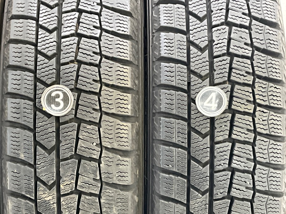  б/у шина 4 шт. комплект 155/65R14 75Q Dunlop WINTERMAXX WM02 зима зимний 155/65/14 N BOX/ Alto b12006