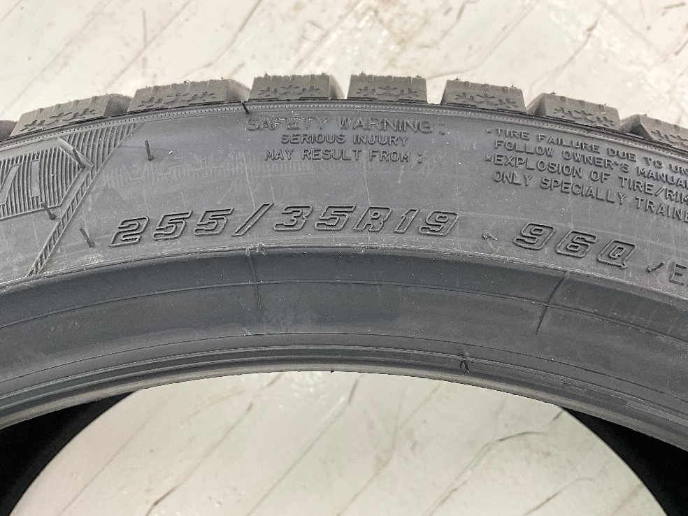 新品タイヤ 処分特価 2本セット 255/35R19 96Q グッドイヤー ICENAVI8 冬 スタッドレス 255/35/19 Cクラス/CLSクラス b11939_画像5