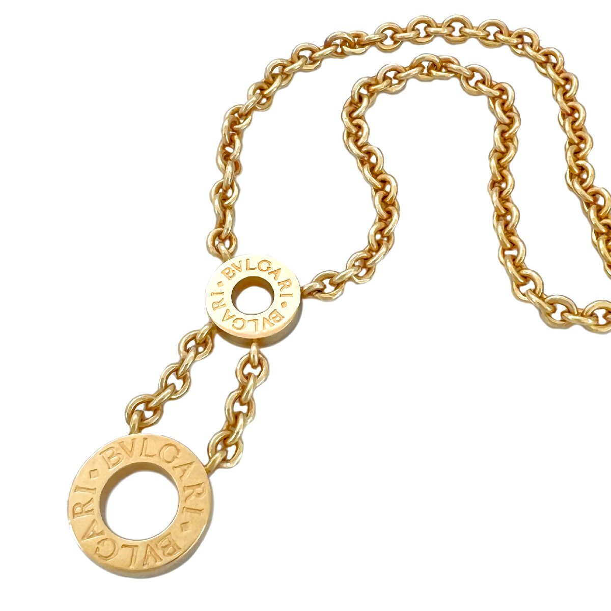 BVLGARI　ブルガリ　ネックレス　750　K18　YG　ブルガリブルガリ　チェーン　イエローゴールド　希少　レア_画像2