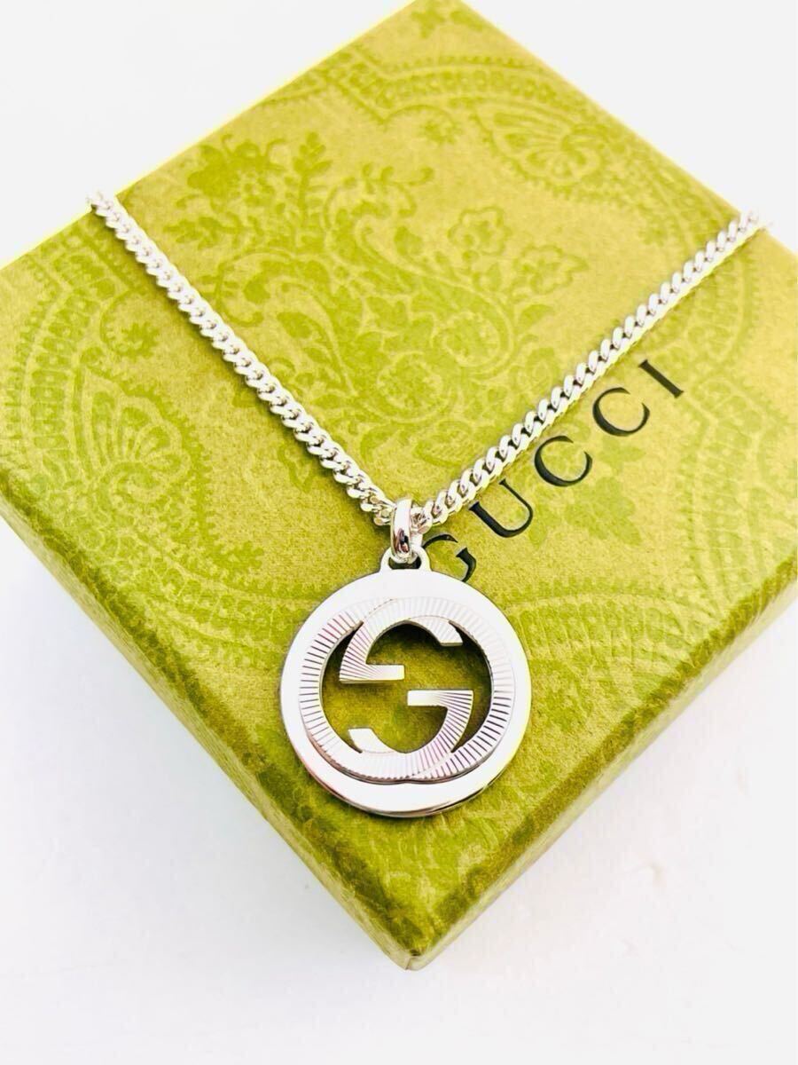 [ очень красивый товар * бесплатная доставка ]GUCCI* Gucci WG Logo колье для мужчин и женщин серебряный 925 кольцо, серьги, браслет 