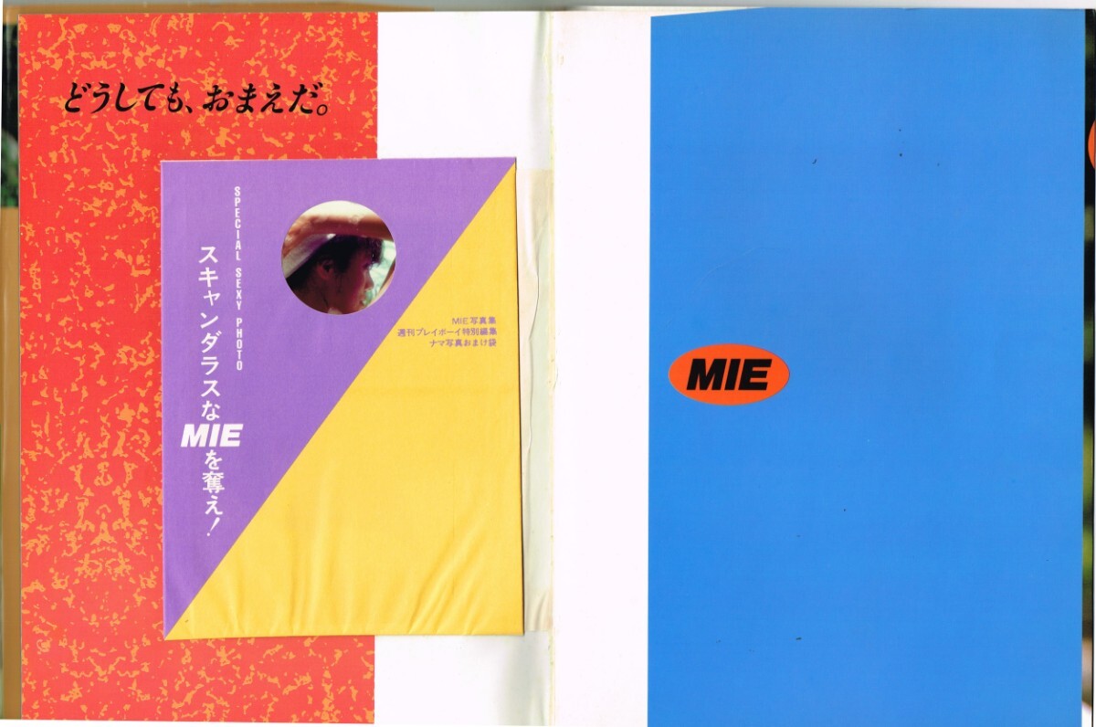 P148 MIE 寫真集 生寫真付 初版「週刊プレイボーイ特別編集　どうしても、おまえだ?！辜⑸纭〈笊圩鳌ˉ豫螗欹钎）` 根本美智代 未唯