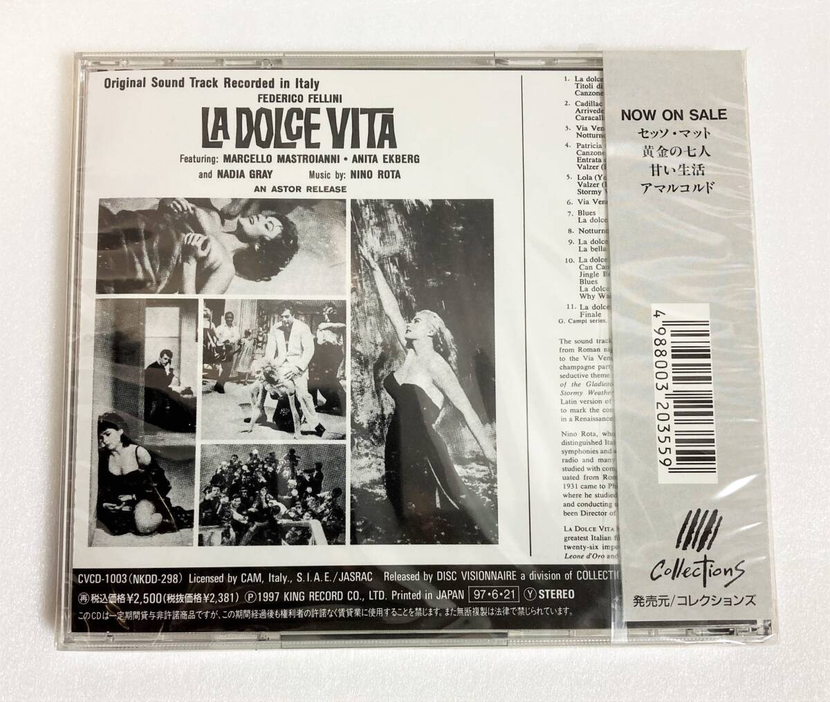 甘い生活 (1959) ニーノ・ロータ　監督：フェデリコ・フェリーニ　国内盤 Collections VCD-1003 未開封 帯付き_画像2