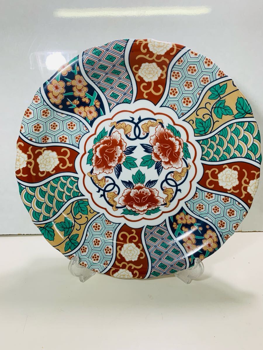 有田焼色絵扇面巻物の図大皿ニ枚 新作モデル 有田焼色絵扇面巻物の図大皿ニ枚 工芸品 - 工芸品