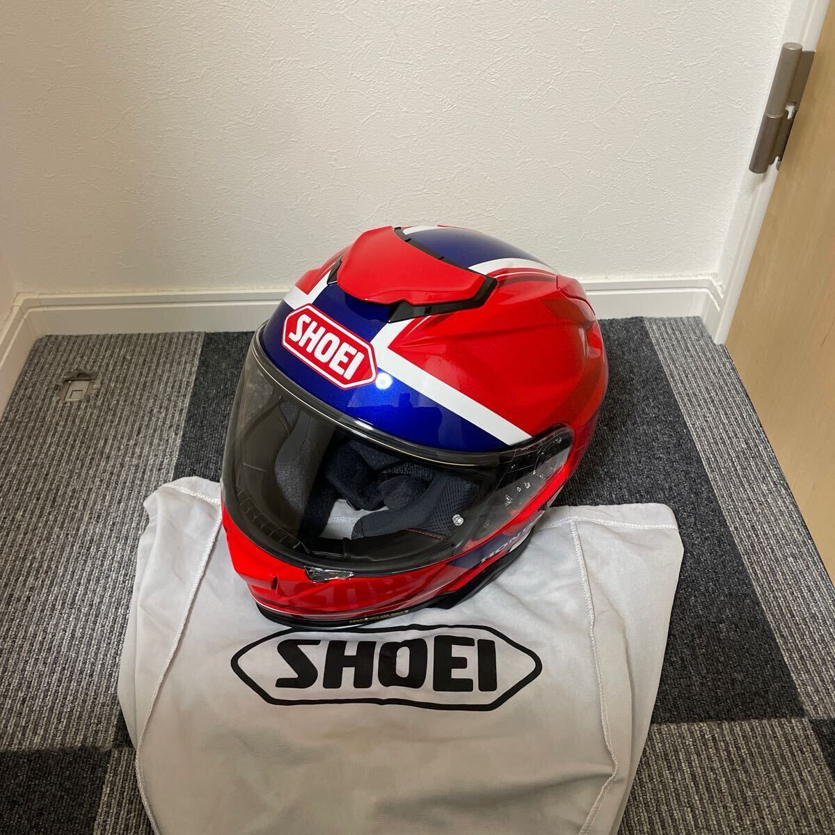 超美品 SHOEI ショウエイ GT-AirⅡ GT-Air2 ホンダ HONDA コラボ フルフェイス ヘルメット Mサイズ 57cm 2021年8月 オートバイ 2輪 (267)