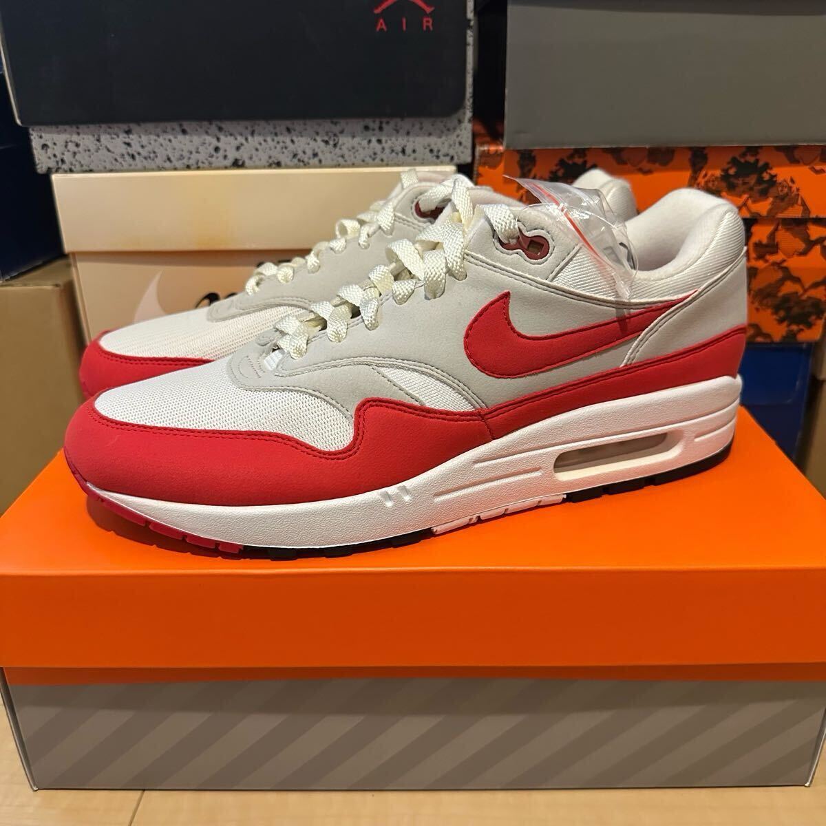 早割 リフト券 1円スタート 新品未使用 Nike Air Max 1 anniversary Red US10 シューズ(男性用)