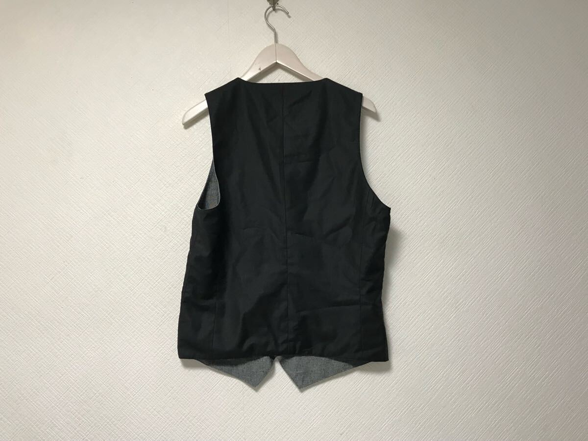 本物タケオキクチtkTAKEOKIKUCHIリバーシブルサマージレベストメンズサーフアメカジミリタリービジネススーツL黒ブラックグレー3