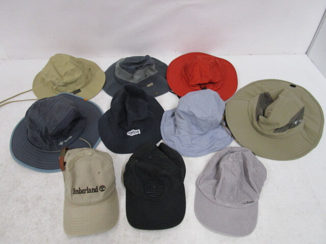 5048FEW◎アウトドア 帽子 キャップ 10點(diǎn)セット スノーピーク/Foxfire フォックスファイヤー/L.L.Bean/Timberland ティンバーランド◎中古