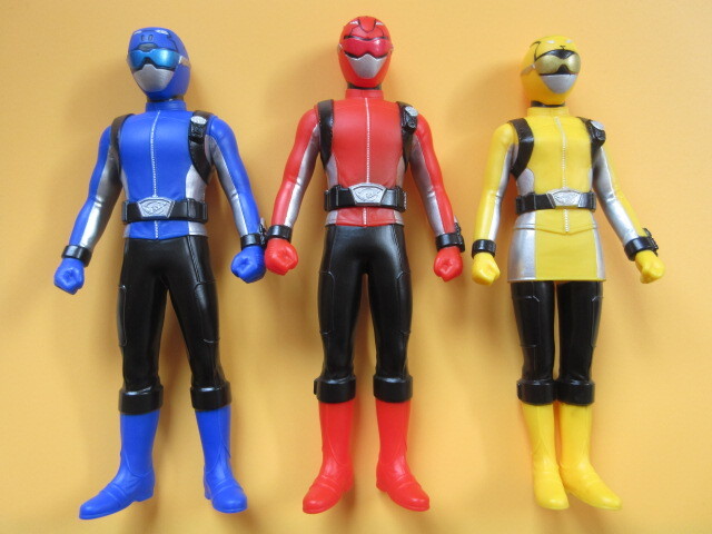 特命戦隊ゴーバスターズ【レッド＆ブルー＆イエロー】ソフビ／約17cm／戦隊ヒーローシリーズ／商品説明欄全部必読！入札條件＆取引條件厳守