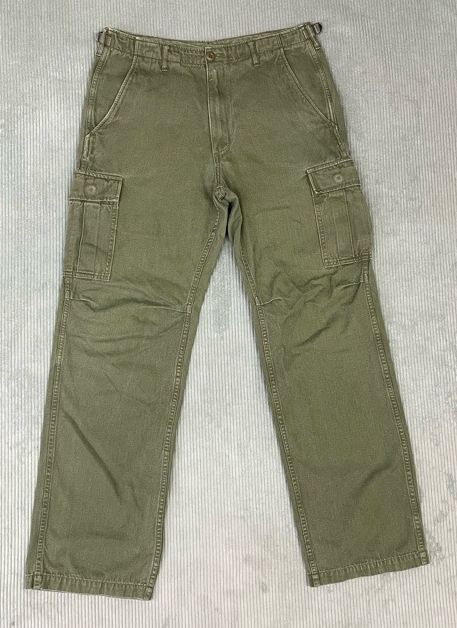 TOYS McCoy トイズマッコイ H.OKAMOTO TROUSERS CARGO COMBAT 1206-160-3036 ヘリンボーン カーゴパンツ W32 [ta-1395]
