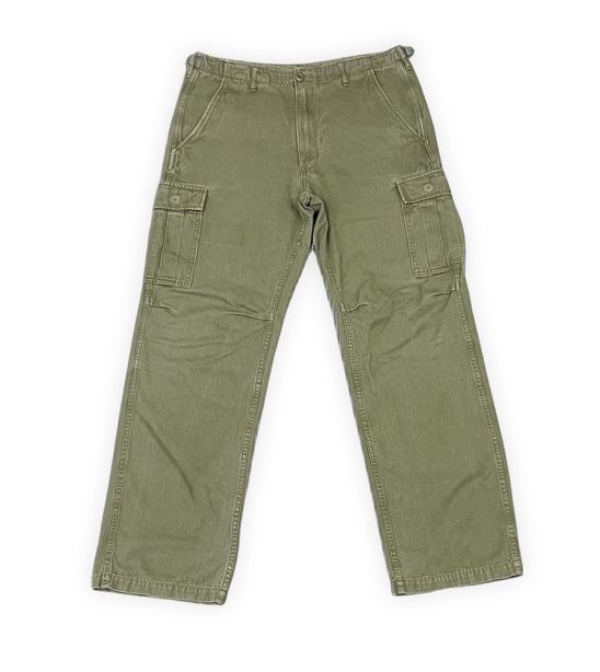 TOYS McCoy トイズマッコイ H.OKAMOTO TROUSERS CARGO COMBAT 1206-160-3036 ヘリンボーン カーゴパンツ W32 [ta-1395]