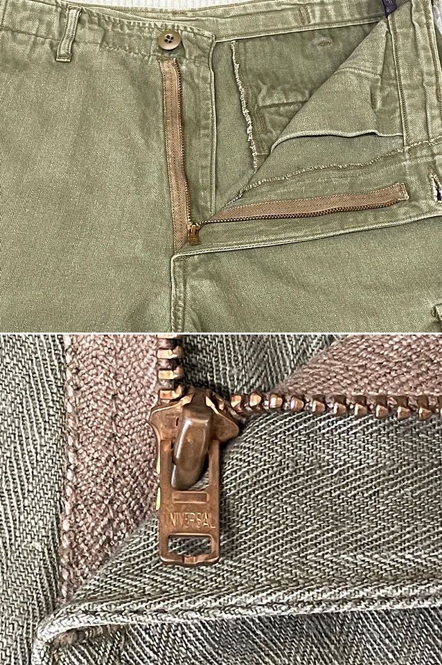 TOYS McCoy トイズマッコイ H.OKAMOTO TROUSERS CARGO COMBAT 1206-160-3036 ヘリンボーン カーゴパンツ W32 [ta-1395]