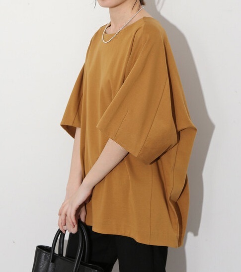 ☆イエナ SLOBE IENA コクーン プルオーバー ポンチカットソー /F/キャメル☆