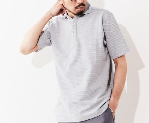 ☆メンズ メルローズ MEN'S MELROSE 半袖 ポロシャツ/2(M)/ブルー系 青☆Tシャツ