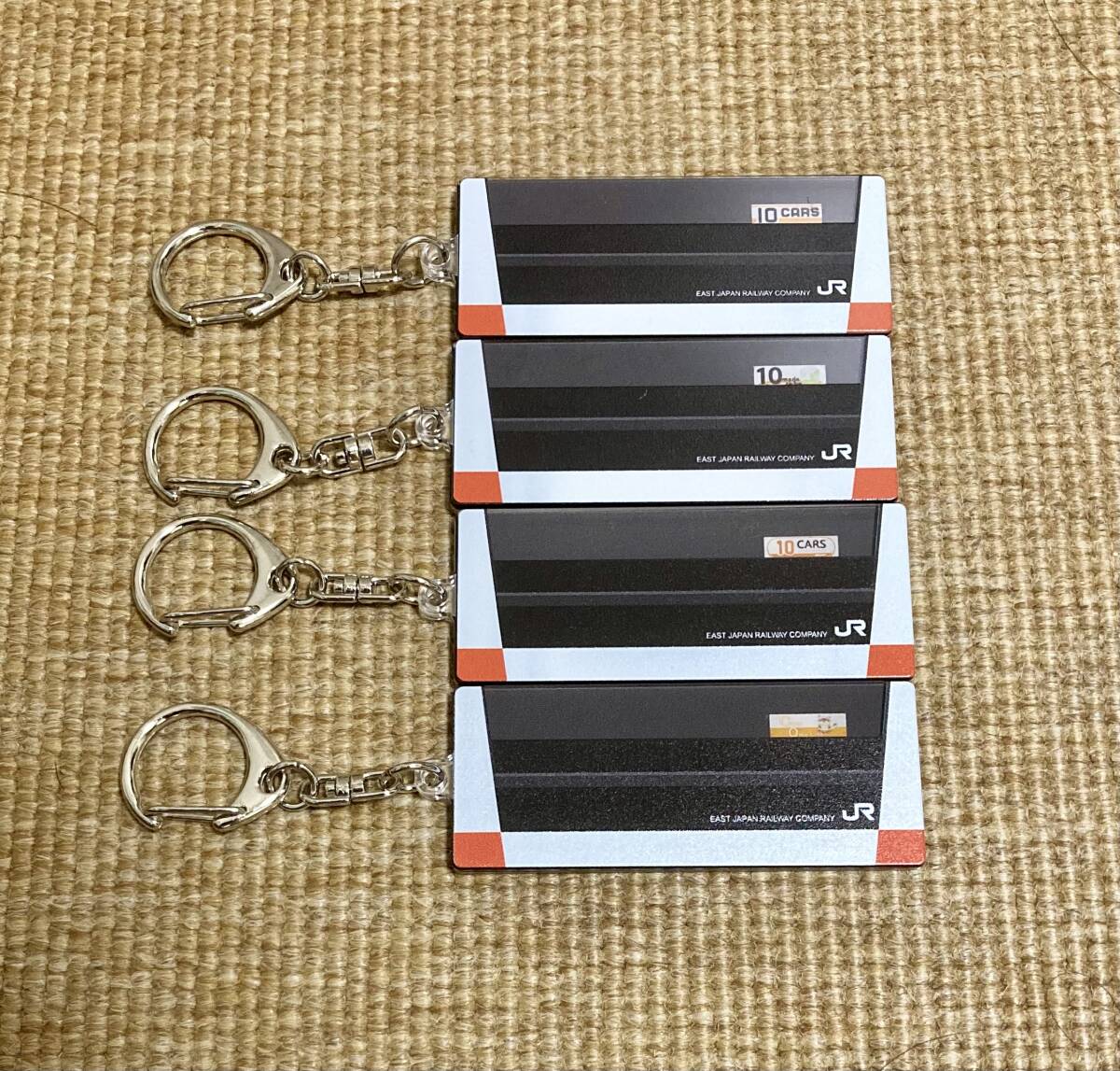 ★貴重★ 中央線 10CARS ステッカー デザイン キーホルダー 4個セット JR東日本 送料無料