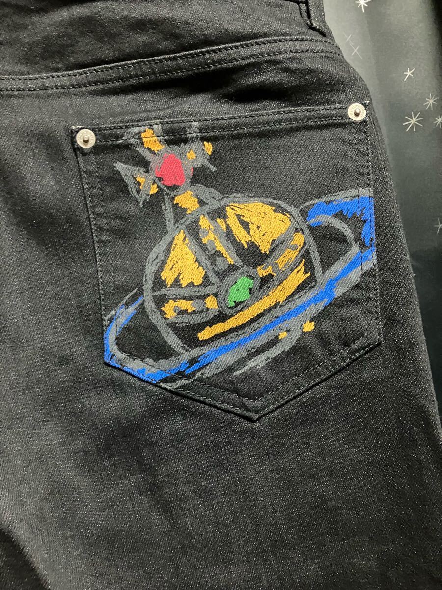 Vivienne Westwood MAN パンツ 44 ブラック　オーブ　プリント 日本制