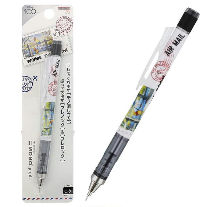 ディズニー　MONO graph モノグラフ　シャープペン　（くまのプーさん）　MONO消しゴム付き シャープペンシル　プー_画像1