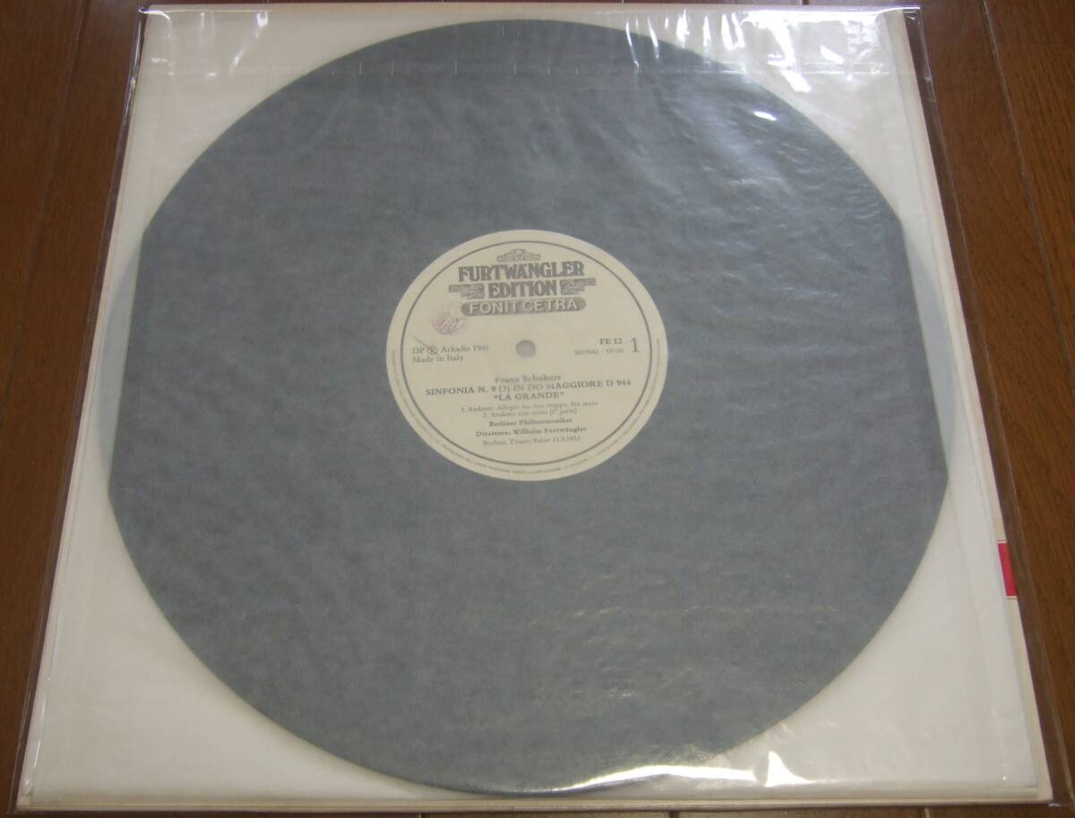 LP フルトヴェングラー シューベルト 交響曲第9番「ザ・グレイト」伊FONIT CETRA盤 FE12 FE-12 1953.9.15_画像8