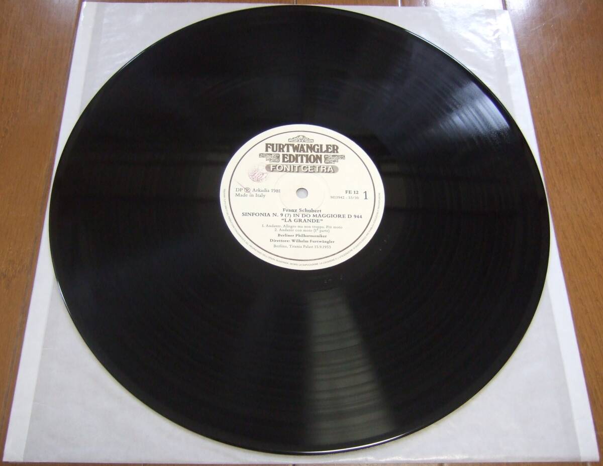 LP フルトヴェングラー シューベルト 交響曲第9番「ザ・グレイト」伊FONIT CETRA盤 FE12 FE-12 1953.9.15_画像4