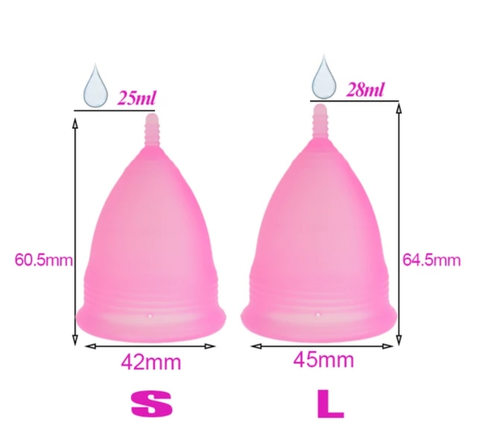 【匿名配送】月経カップ S(ピンク）,L（パープル）各1個(gè)